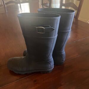 Black Rubber Rain Boots